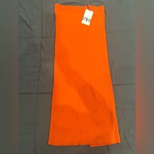 Zara Vibrant Orange Skirt